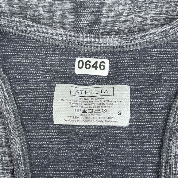 Athleta Women's Fastest Track‎ Racerback Tank Top Scoop Neck Ruched Gray Small - Picture 5 of 9